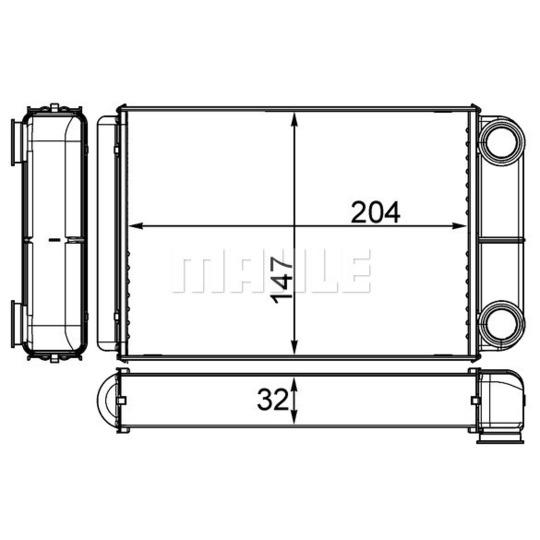 Két sưởi Chevrolet Cruze 2016-2018 MAHLE AH258000S 13287939