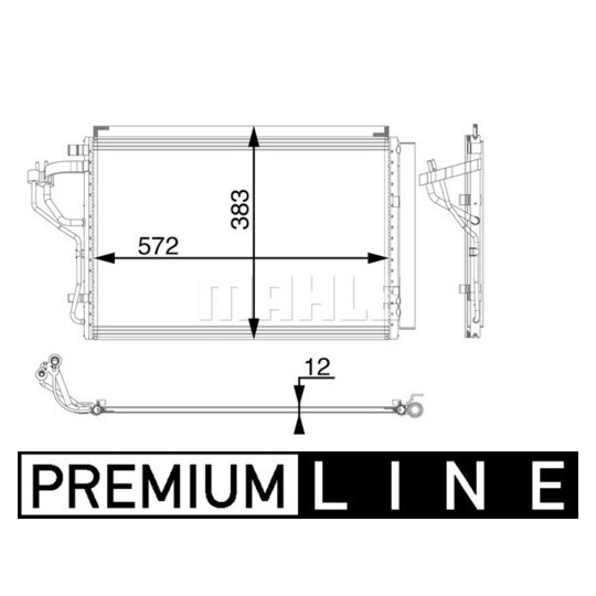 Dàn nóng điều hòa Hyundai Elantra 2011-2015 MAHLE AC55000P 97606A6000