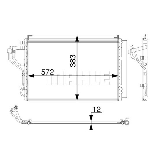 Dàn nóng điều hòa Hyundai Elantra 2011-2015 MAHLE AC55000P 97606A6000