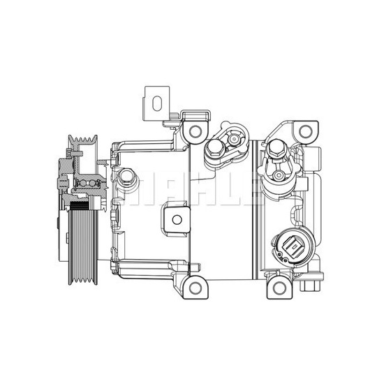 Lốc điều hòa Hyundai Elantra 2011-2016 MAHLE ACP631000P 97701G4000