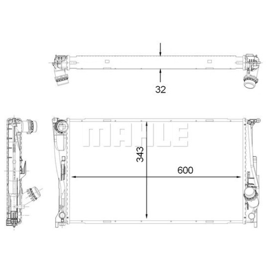 Két nước BMW X1 2010-2015 MAHLE CR1923000P 17117547059