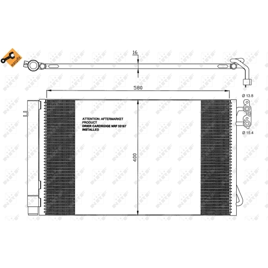 Dàn nóng điều hòa BMW 3 Series E90 2006-2012 MAHLE AC413001S 64539229022