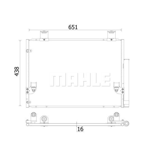 Dàn nóng điều hòa Toyota Hilux 2004-2015 MAHLE AC929000S 884600K010