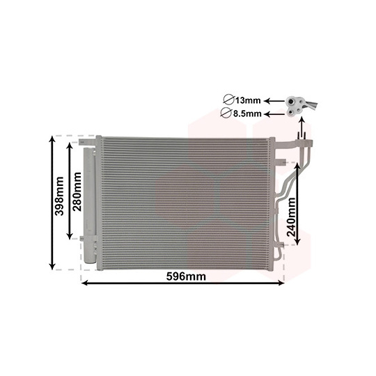 DÀN NÓNG điều hòa ô tô cho Kia K5/Optima 2011-2015 Hanon 97606-2T000