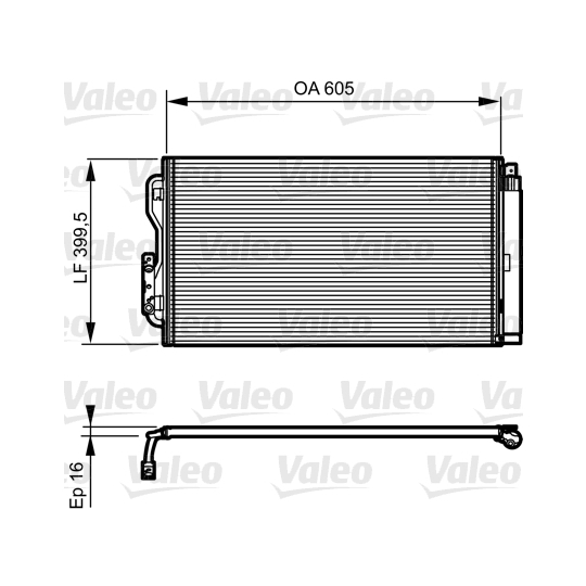 Dàn nóng điều hòa ô tô cho BMW 3 Series F30 2013-2018 VALEO 64506804722