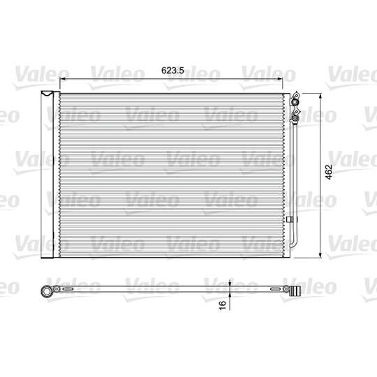 Dàn nóng điều hòa ô tô cho BMW 5 Series F10 2010-2016 VALEO 64509391489