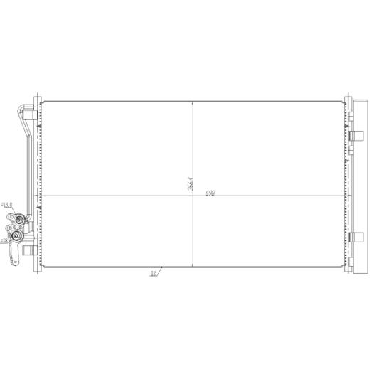 Dàn nóng điều hòa ô tô cho Land Rover Range Rover Evoque 2012-2019 VALEO LR075358