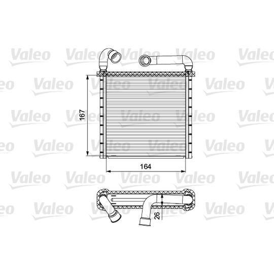 Két sưởi điều hòa ô tô cho Volkswagen Tiguan 2016-2024 VALEO 5Q0819031A